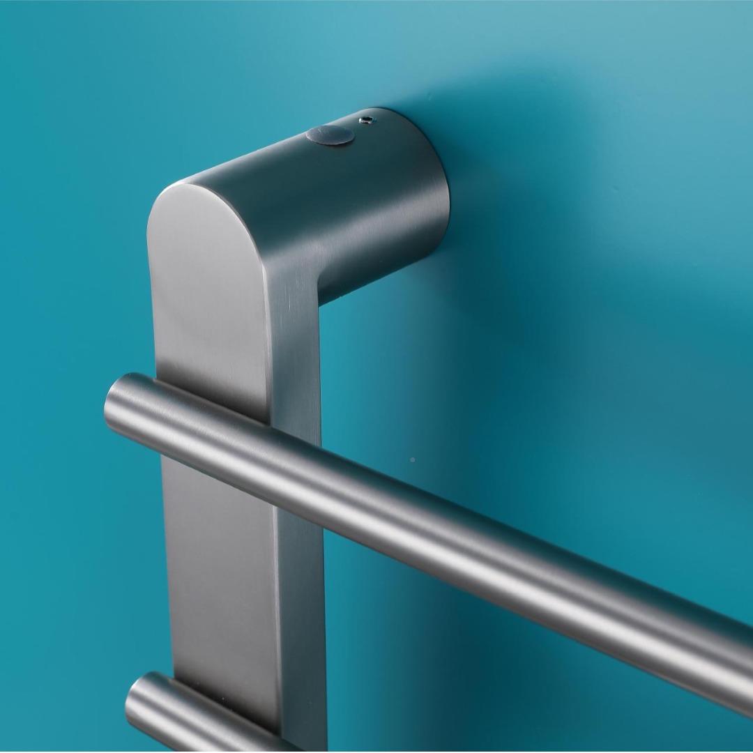 加智能数显碳浴纤维加热家室卫生间网红不锈钢电热TV用毛巾架浴巾