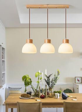 奶油新款卧灯网红款厅吊灯书房室餐TZQ主灯简约日式原木客厅爆吸