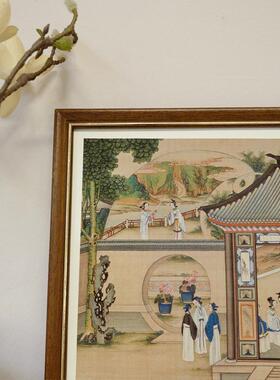 6L温红孙楼A梦复面古新中式艺术挂画餐厅玄F76586T8关墙装饰卧室