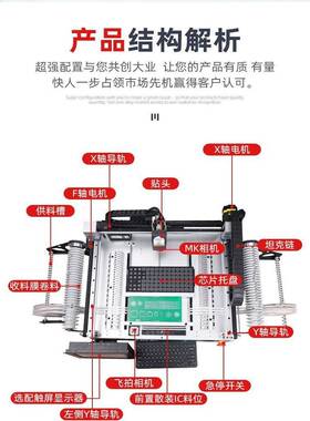 启和产国无品牌/贴片TVM80P飞拍视机觉小型桌面打样小批量2贴片机
