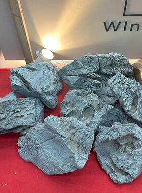 VEF假真头泡沫假仿山青龙石头绿植室内造景软装道具假英德石摆石