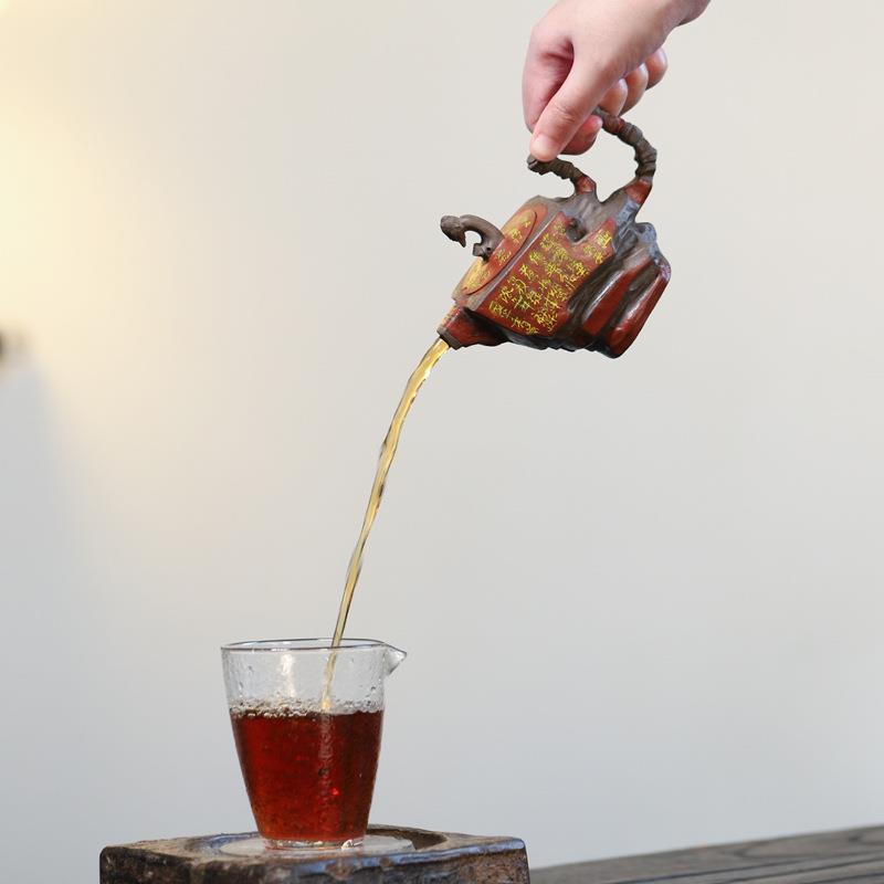 创意宜泥兴原矿陈腐老段全手工紫壶件起批一静观茶砂壶内GTU推球