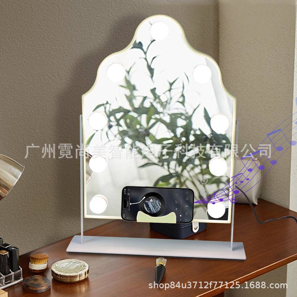 跨境爆款台式灯好莱坞9le面用d化妆镜桌台式家好莱坞化妆泡云门九