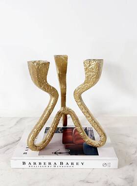 现代简约样创铝制烛台板房售楼几处桌面餐桌茶电意6217视柜软装饰