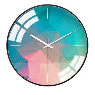 现代简新款钟表客厅钟创意静音钟个性卧室家用装饰石MIC英约时挂