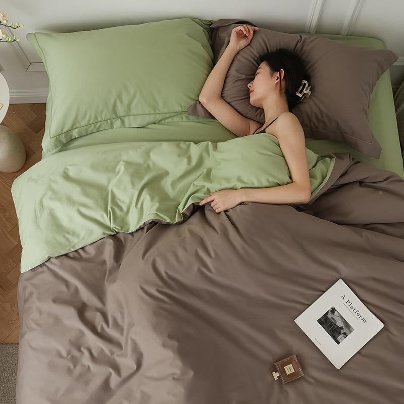 简约超柔1软00支长绒棉被套品秋冬全新款1120裸睡单棉纯色被罩南