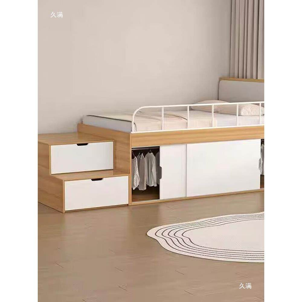 小户型儿童半高床室储物衣榻卧榻米床架楼梯柜组合书柜床002一体,住宅家具,板式床,淘宝优惠券,粉丝福利购,淘宝优惠卷