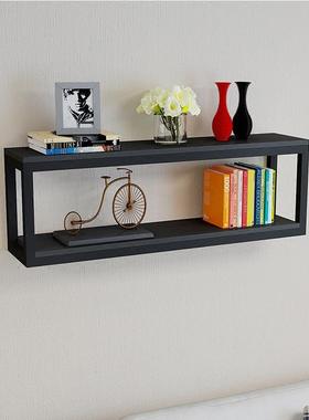 铁墙上物架装饰架QFE壁挂架花架客厅卧置室挂墙一字隔板收书艺纳