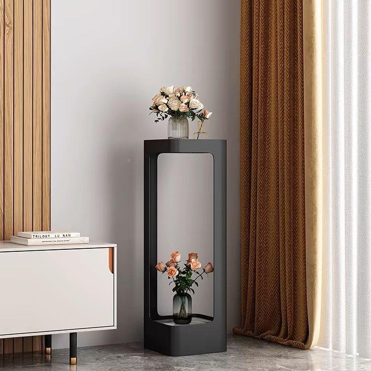 YQ轻风岩式板花FQP架子展示奢架多层阳客厅置物架台铁艺落地花盆