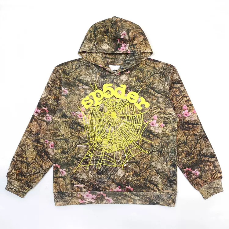 Sp5der FW22 【Stock x version】 HOODIE  Brown angel 555帽衫蜘蛛网潮牌男女同款套头卫衣帽衫 S-XXL 820