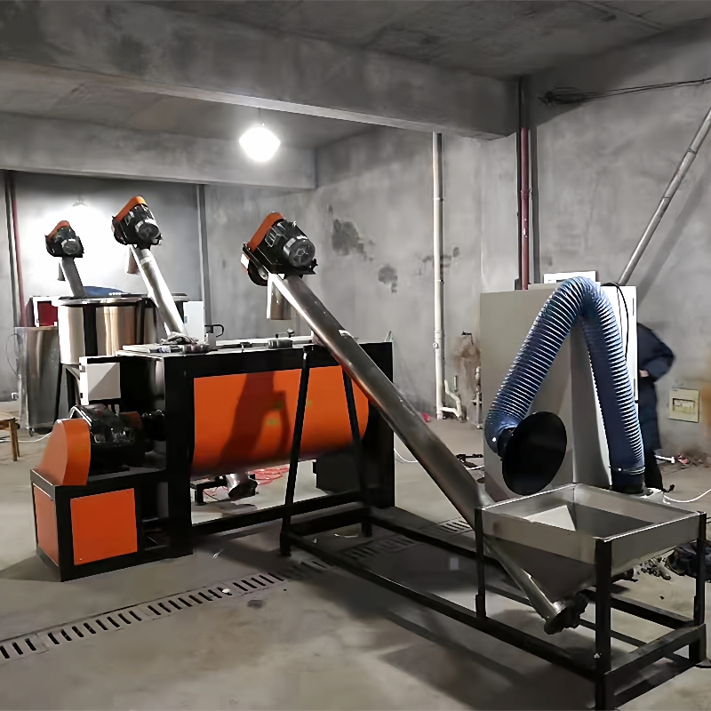 3吨塑料颗粒搅拌机卧式干湿饲料拌料机卧式化工原料加热混合机