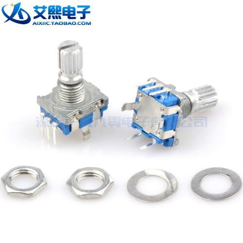EC11编码开关 台产360编码器 20位20脉冲电位器 带开关 五脚