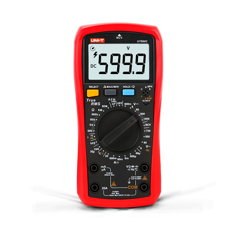 优利德万用表UT890C数字多功能表UT890D测电压电流表电容万能表