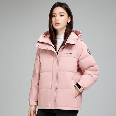 雅鹿羽绒服女士短款修身百搭外套