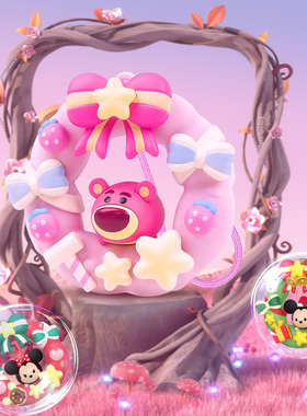 迪士尼Tsum Tsum 松松系列星运花环盲盒手办挂件装饰品精致礼物