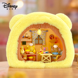 DISNEY迪士尼小熊维尼烘焙屋拼装 玩具微观模型DIY生日礼物