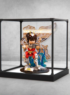 适用拼奇86603天马星座星矢模型合金框底透明防尘罩亚克力展示盒