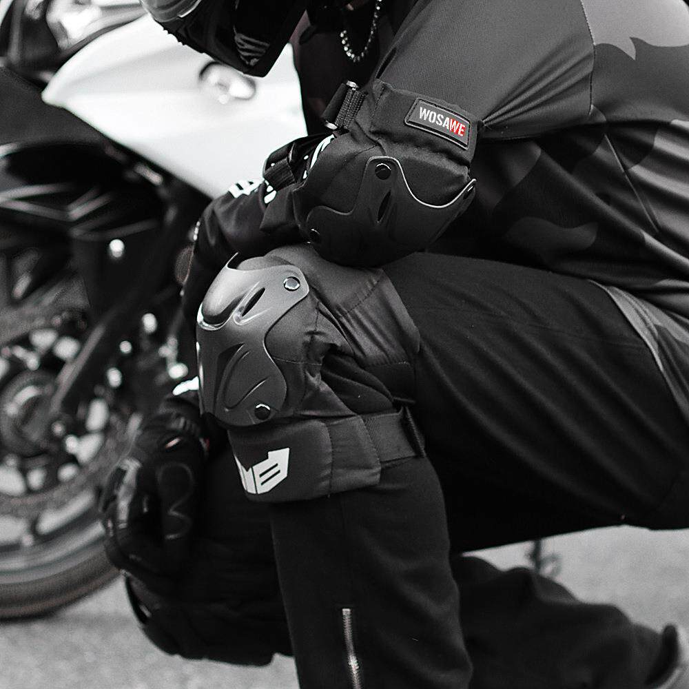 WOSAWE摩托车成人骑行滑雪滑冰户外运动装备护肘护膝套装