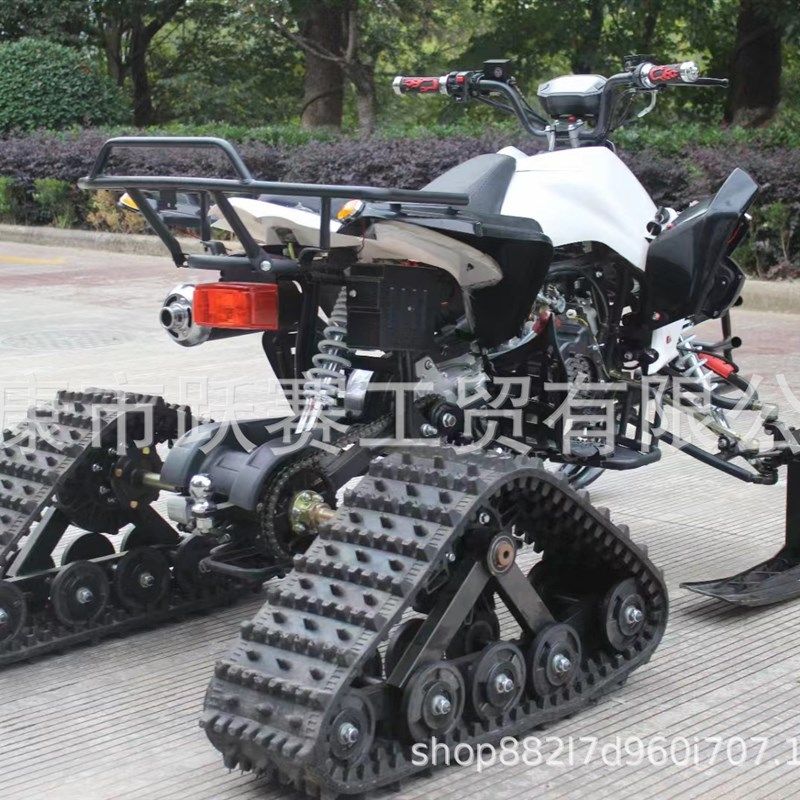雪地摩托车电动四轮雪地沙滩越野摩托车履带雪地巡逻车雪橇摩托车