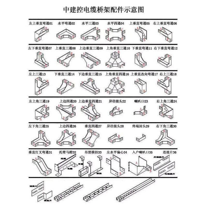 槽式镀锌桥架400 100电缆桥架 工程桥架电缆桥架支架金属线槽