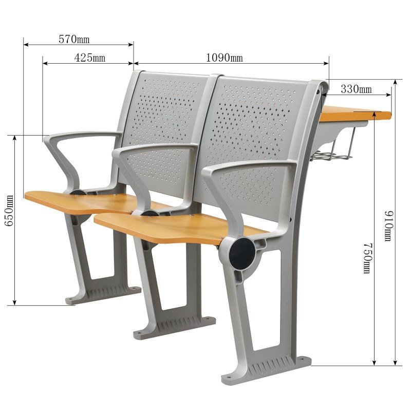 阶梯教室排椅学校报告厅礼堂椅会议室椅大学多媒体教室连排课桌椅