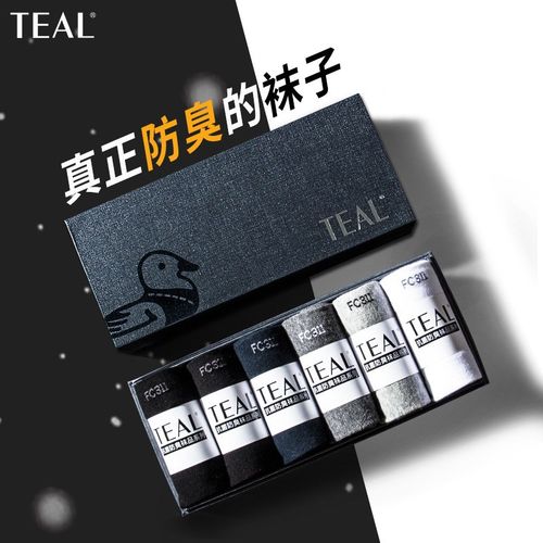 TEAL/水鸭仔 吸汗透气薄款夏季男士抗菌防臭袜 中筒休闲男袜FC311