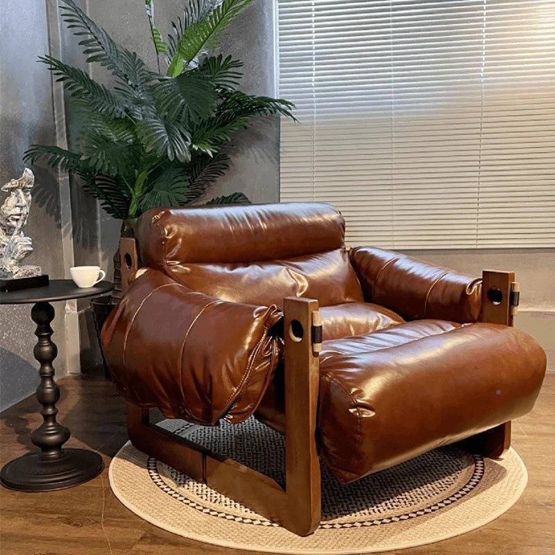 休闲椅古客厅设师躺椅单人沙发椅懒人椅家用阳台计酒QBZ店民宿轻