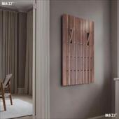 901黑胡桃木琴挂键挂衣架入户钢门衣帽后架玄关置物架节省空间实