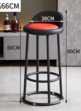 特厚铁艺凳子简约圆凳家脚凳用靠凳OWE背椅子吧台成人三高环高折