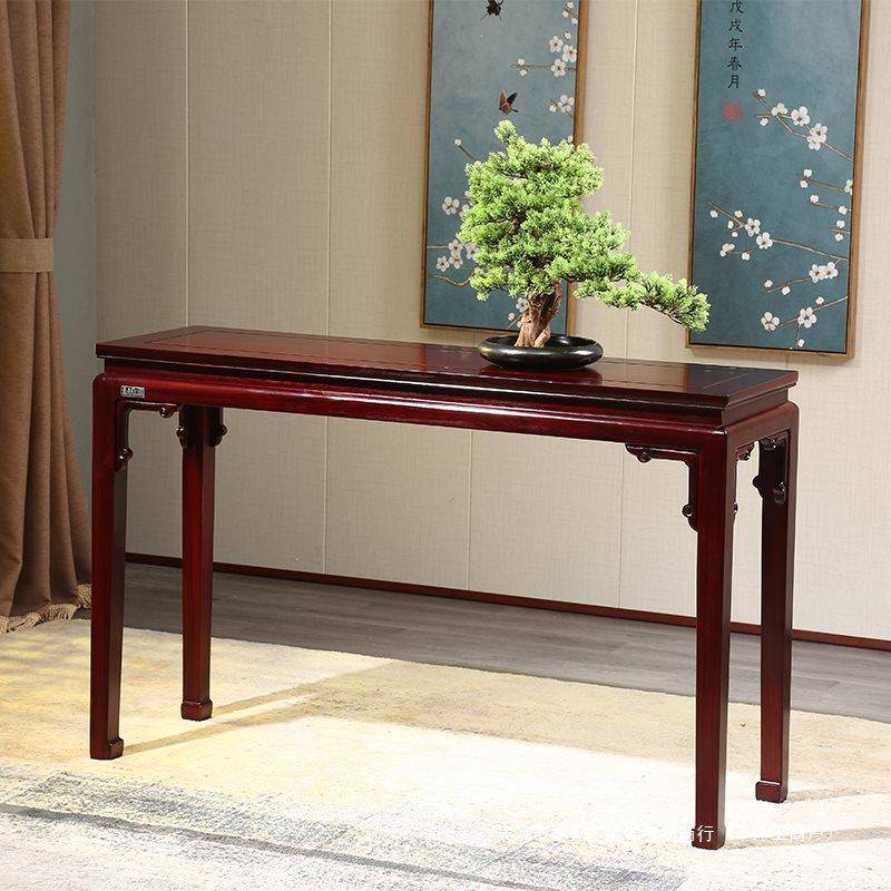 靠酸枝木头条案条几边桌实木新式平案UMD玄中关桌花梨木条桌供桌