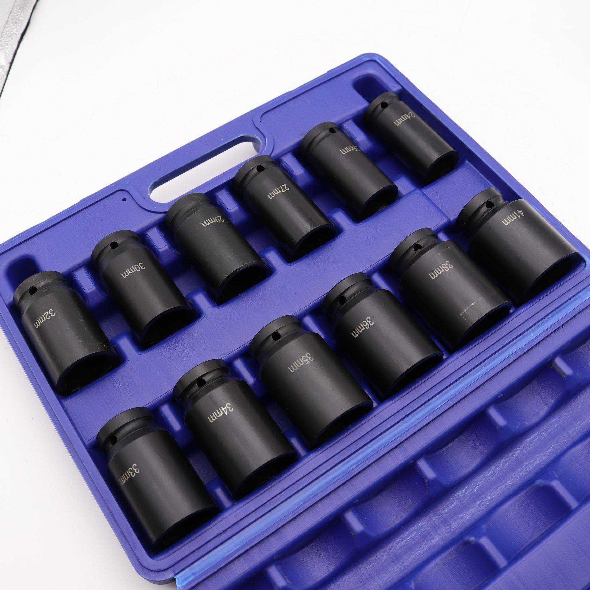 13/42件套大风炮KFL套筒头加长重型套装气动扳手六角轮风动胎套筒