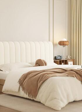 奶风羊绒床头靠垫油厚榻榻米加床靠81424枕背头软包