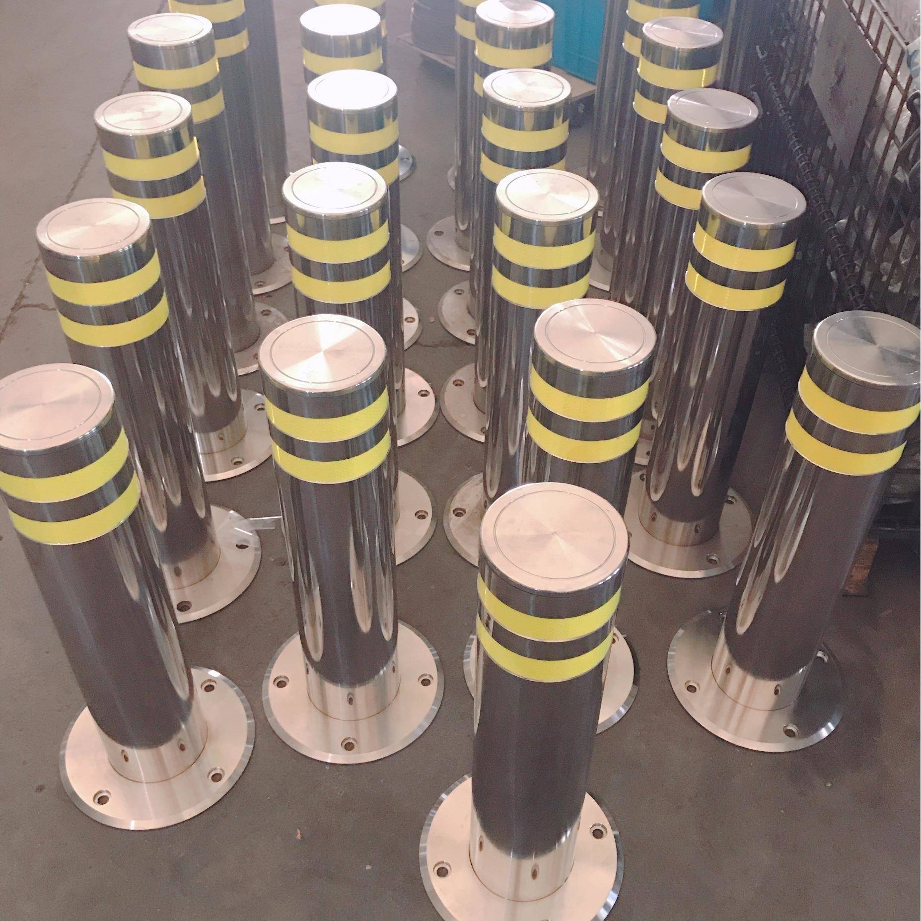 锈钢固定路桩停车场路道路警示柱固反光柱非机动车道定FID路不障