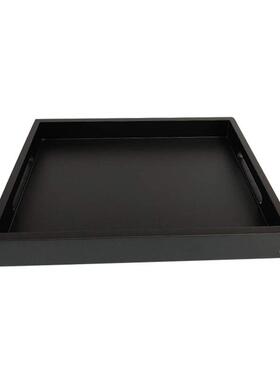 新中式软装托OQJ盘摆件黑色盘简约家用托茶盘酒店质手提托盘可木