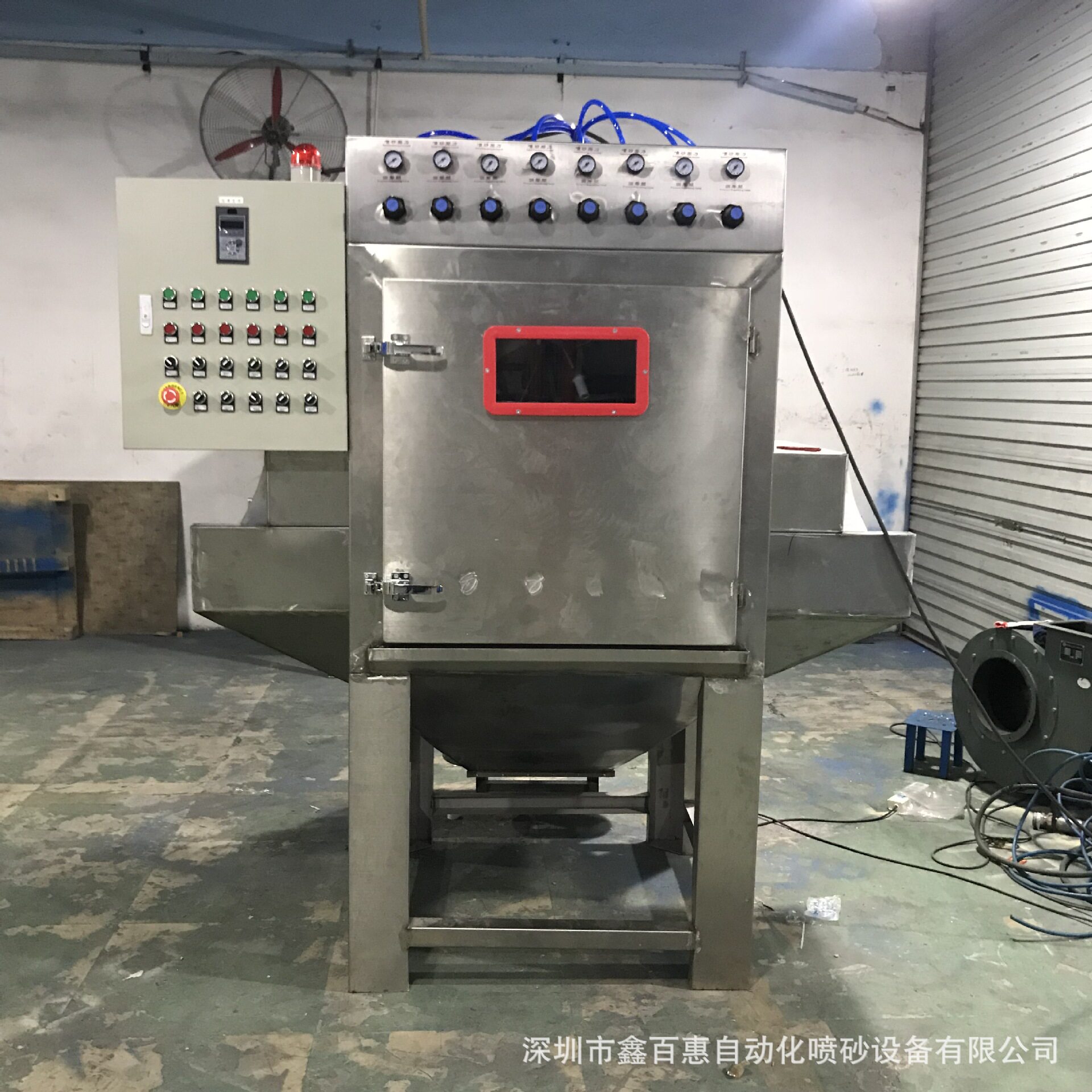 湿式自动喷砂机不锈钢表面处理