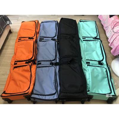 色纯单双板滑雪包雪具收板纳包带轮大74250容备量耐磨装滑雪