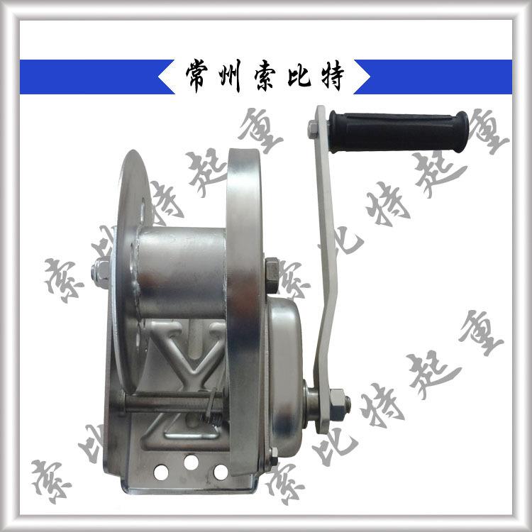 304不锈自锁摇绞双钢向织带卷扬机钢手丝盘绳手KBW动绞车常州柯劳