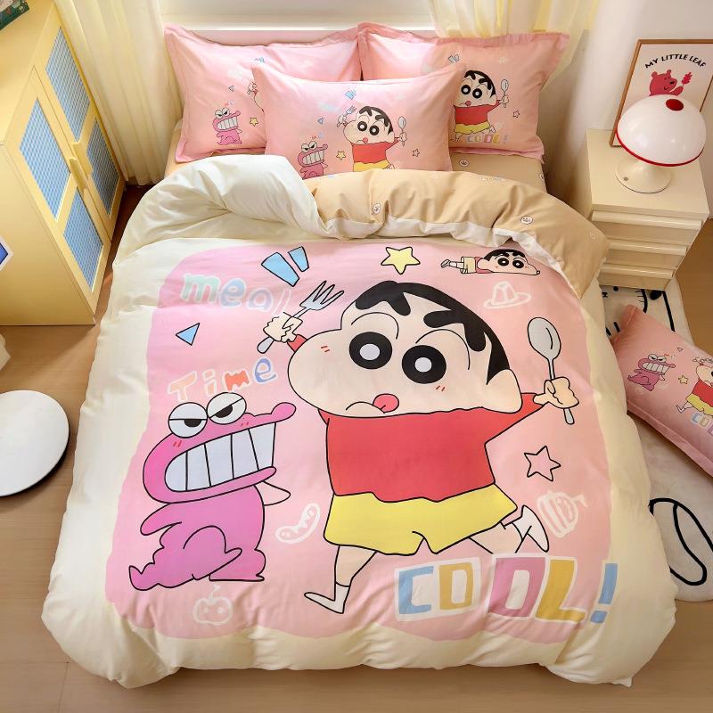 205款大版通全2棉卡四件套床单款床笠款卡通简约学生宿舍JVX三新