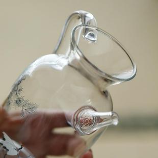 宜宜心仿宋物CWY茶壶式小枣执壶耐中热茶具泡茶器透明小号醒酒绿