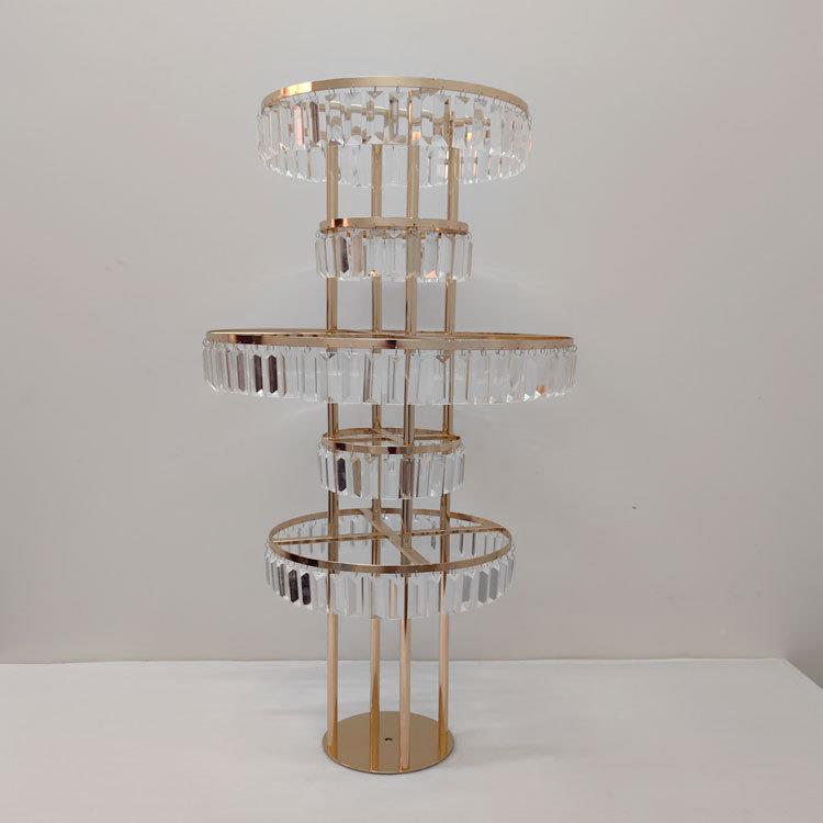 新款金电色镀路婚庆装饰用品婚礼主派AXO桌引装饰花架T台对用品