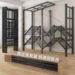 折叠式衣柜简易家式用室一体免卧安装儿衣架小出EMQ租房童衣橱柜