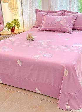 新单款2BMG05纯棉加厚磨毛件生花边床单宿舍秋态冬2三