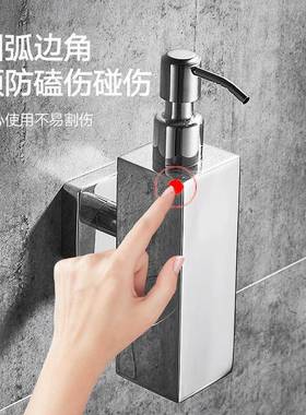 304不锈钢壁挂形式方皂液器新款酒58938工程专洗手用机皂液机给店