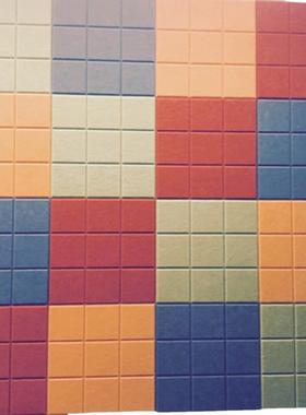 聚纤维隔音板音板毛35225毡吸吸音防撞毛酯毡板幼儿园撞防墙贴自