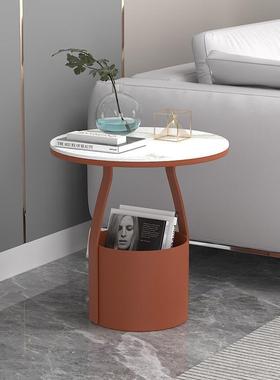 迷茶小户型客你厅家用网红轻奢发小茶几沙几岩板创THDB-YSD意圆形