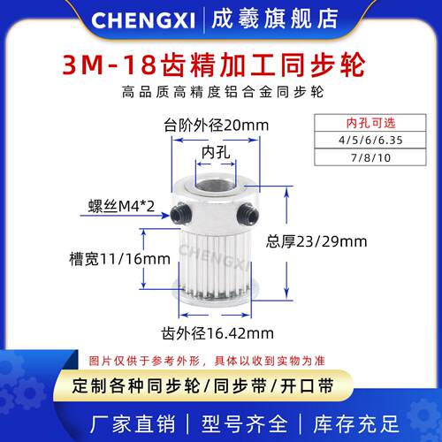 BF/K型皮带轮HTD3M18齿