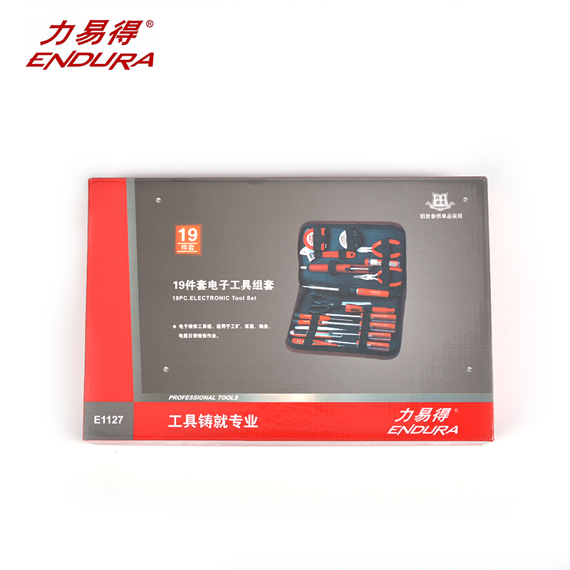 ENDURA力易得E1127电子维修组套19件电讯机修汽修随车便携家用