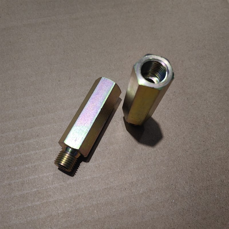 延长杆G1/4外转内M14*1.5加长接头总长68MM高压铁接头镀锌0214