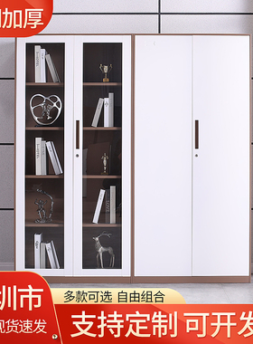 深圳定制办公文件柜资料柜铁皮矮柜书柜带锁抽屉储物柜钢制更衣柜