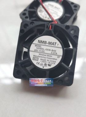 NMB 1606KL-05W-B40 4cm 4015 DC24V 黑色插头变频器数控机风扇